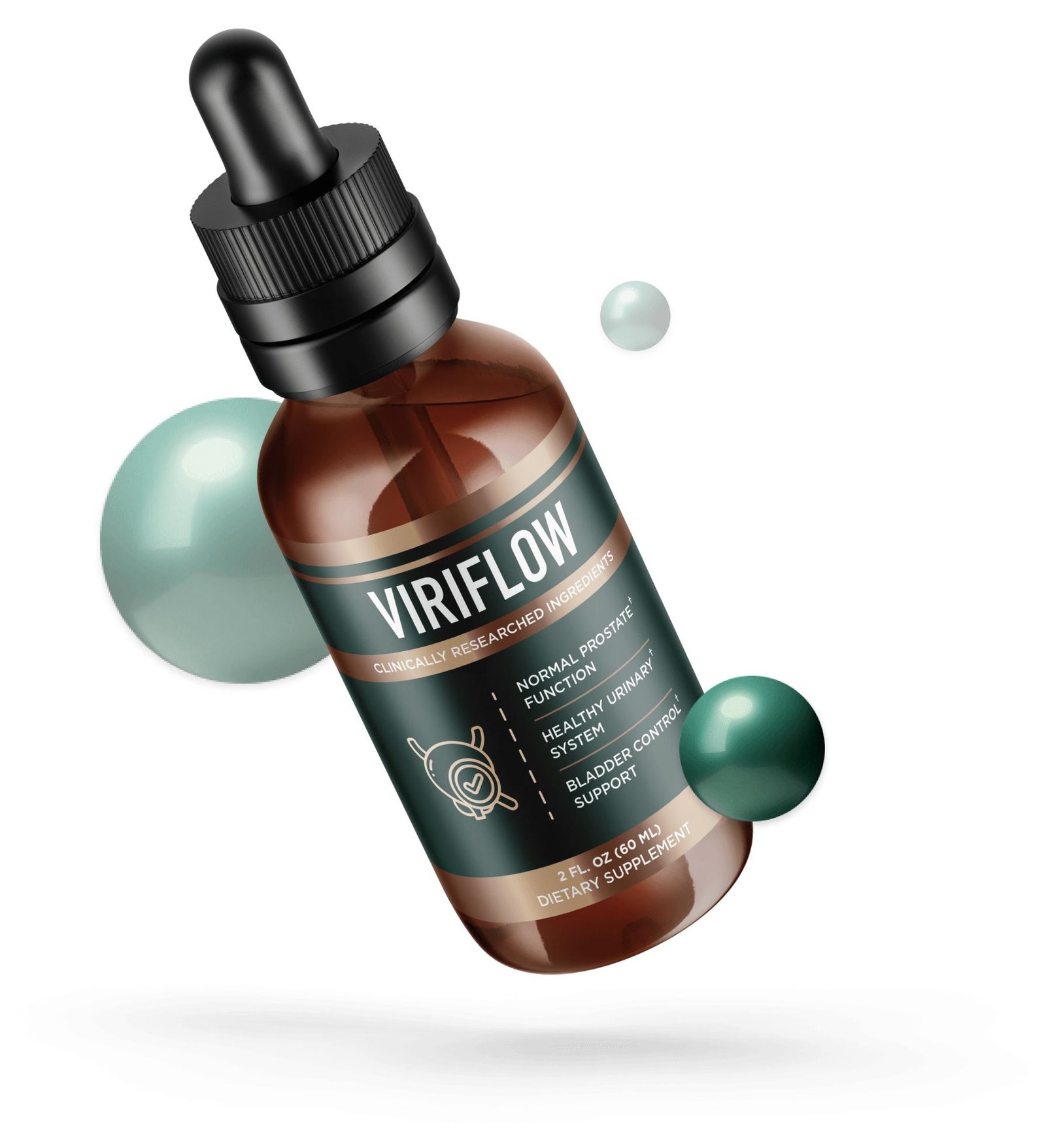ViriFlow supplement bottle with premium prostate support formula for urinary system wellness